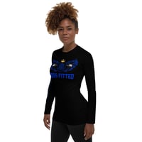 Image 3 of BOSSFITTED Black and Blue Women's Compression Shirt
