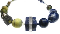 Image 1 of ONE OFF Long Sodalite with Serpentine Chunky Necklace
