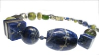 Image 2 of ONE OFF Long Sodalite with Serpentine Chunky Necklace