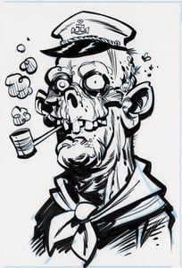 Image of ORIGINAL INKED HEAD SKETCH!