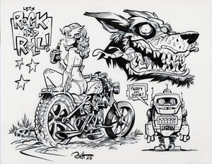 Image of Original Warm Up Ink Drawing Pages