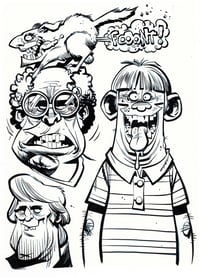 Image 4 of Original Warm Up Ink Drawing Pages
