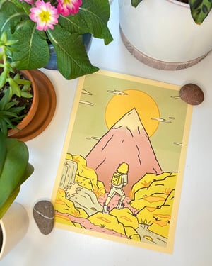 magenta mountain print