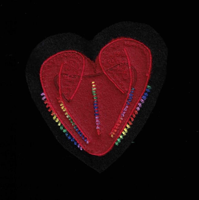 Bloody Belly Comb Jelly Heart Patch