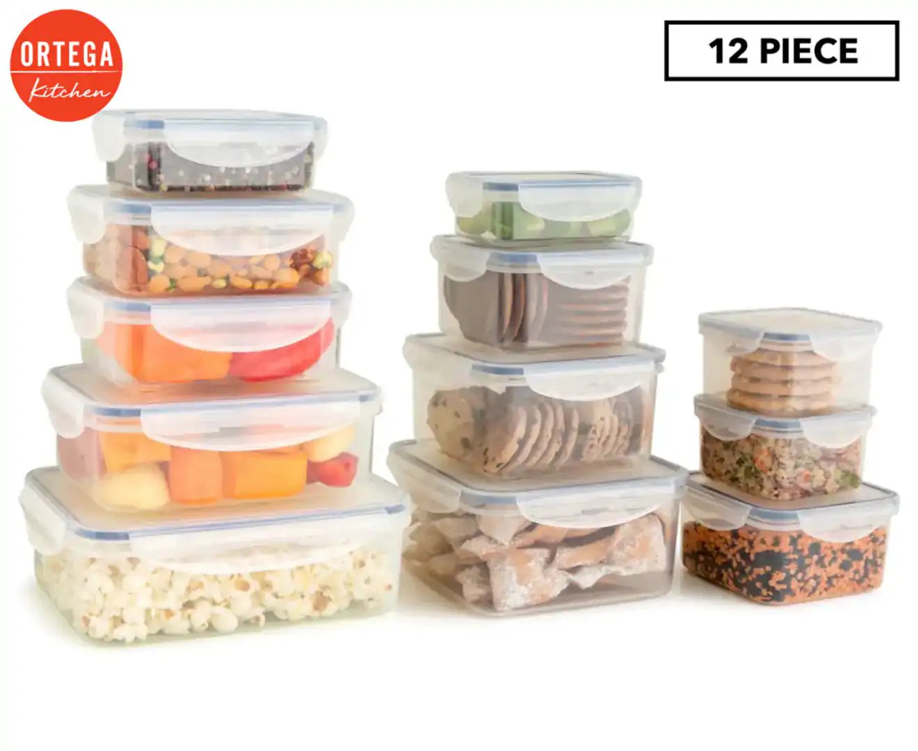 12 Piece Glass Food Storage Set