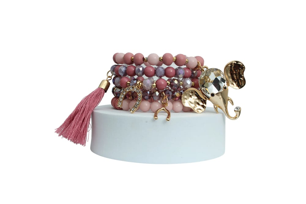 Image of  Bead Elephant Charm Bracelets