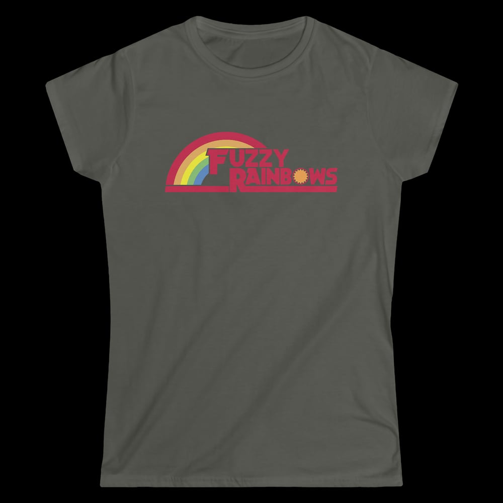 LADIES FUZZY RAINBOWS BILLY STRINGS FAN ART TEE MULTIPLE COLORS