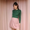 Phuncle Long Sleeve Cropped Merino T Sweater - Evergreen