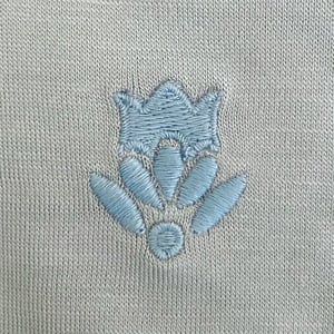 Image of Phuncle Long Sleeve Cropped Merino T Shirt - Duck egg blue