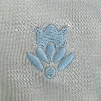 Image 4 of Phuncle Long Sleeve Cropped Merino T Sweater - Duck egg blue