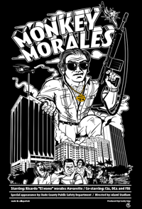 Image 1 of Monkey Morales Art Print Black (12x12)