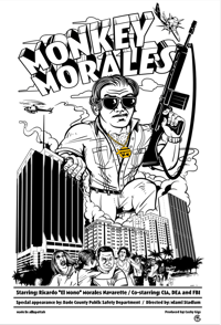 Image 1 of Monkey Morales Art Print White (12x12)