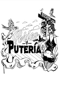 Image 1 of Perico y Putería Art Print White (12x12)