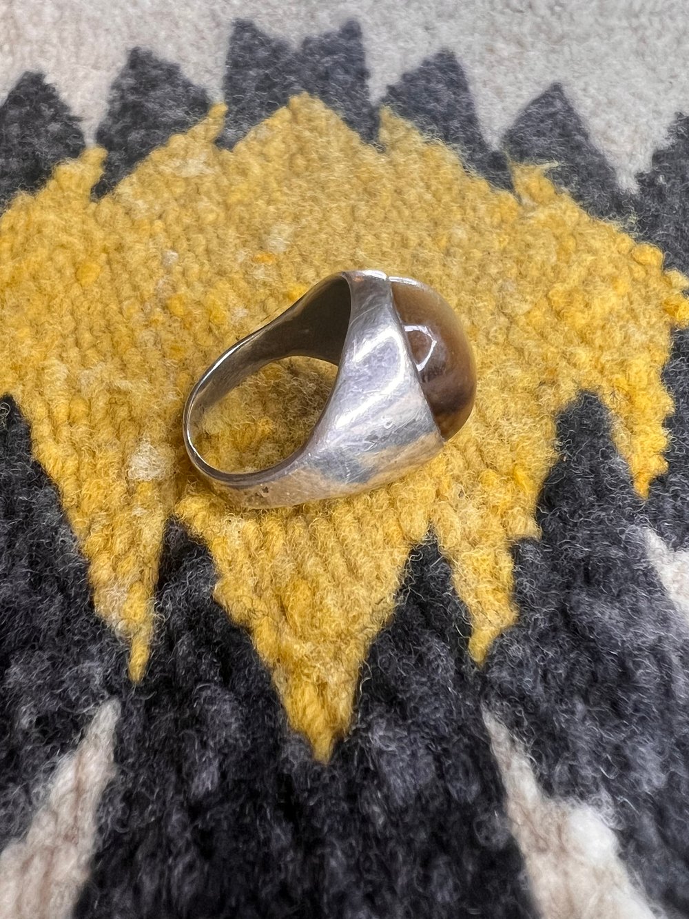 Sterling with Large Tigers Eye Ring (10.5)