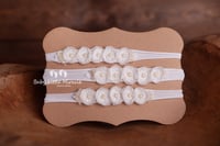 Image 2 of five flowers headband white