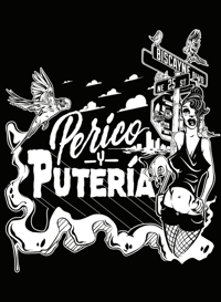 Image 1 of Perico y Putería Art Print Black (12x12)