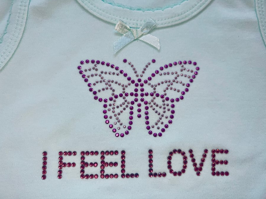 Image of New🦋I Feel Love🦋Turquoise Tank💖🦋💕🪩Pre order 
