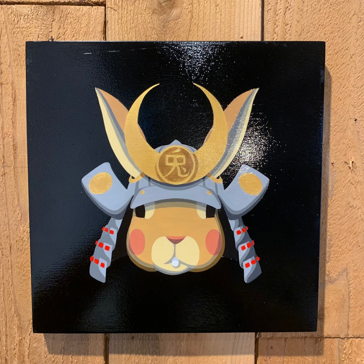 Samurai Rabbit original painting by Ryson Lapenia | 'Umi Toys Hawai'i