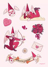 Romantic Jesters Sticker Sheet