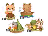 Image 2 of Camping Animals Sticker