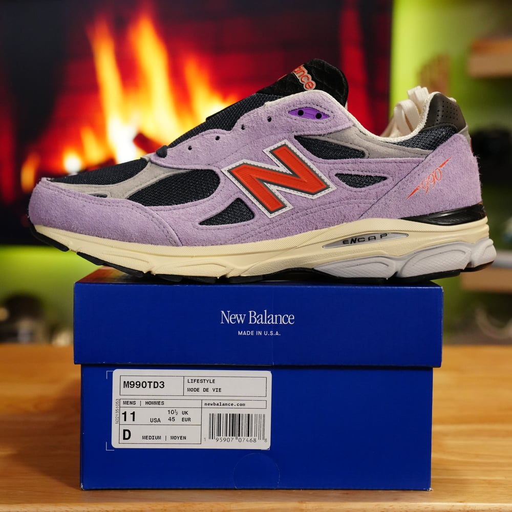 Image of New Balance 990v3 MiUSA Teddy Santis Raw Amethyst