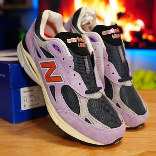 Image of New Balance 990v3 MiUSA Teddy Santis Raw Amethyst