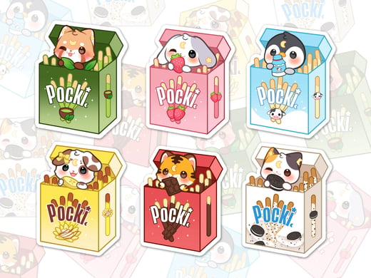 Eeveelution Pocky Sticker