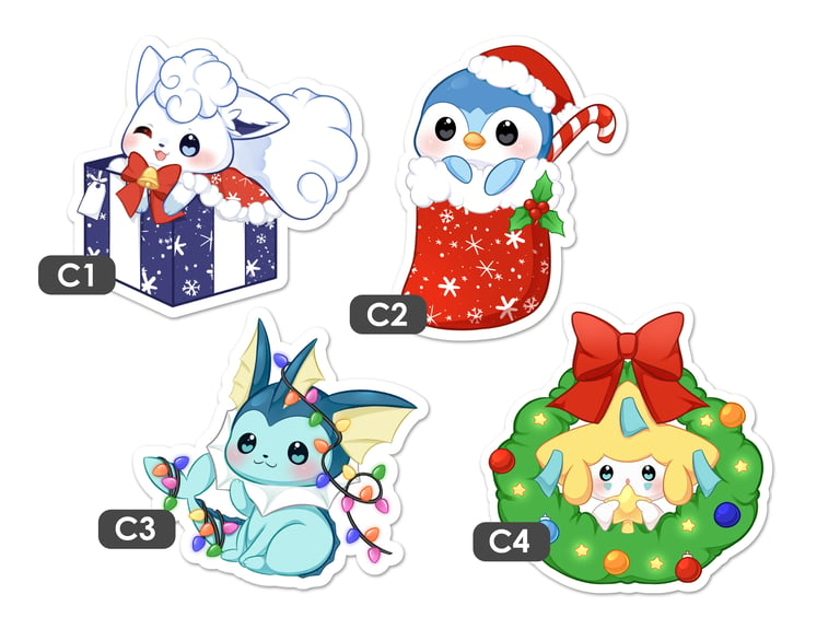 Pokemon Christmas Sticker