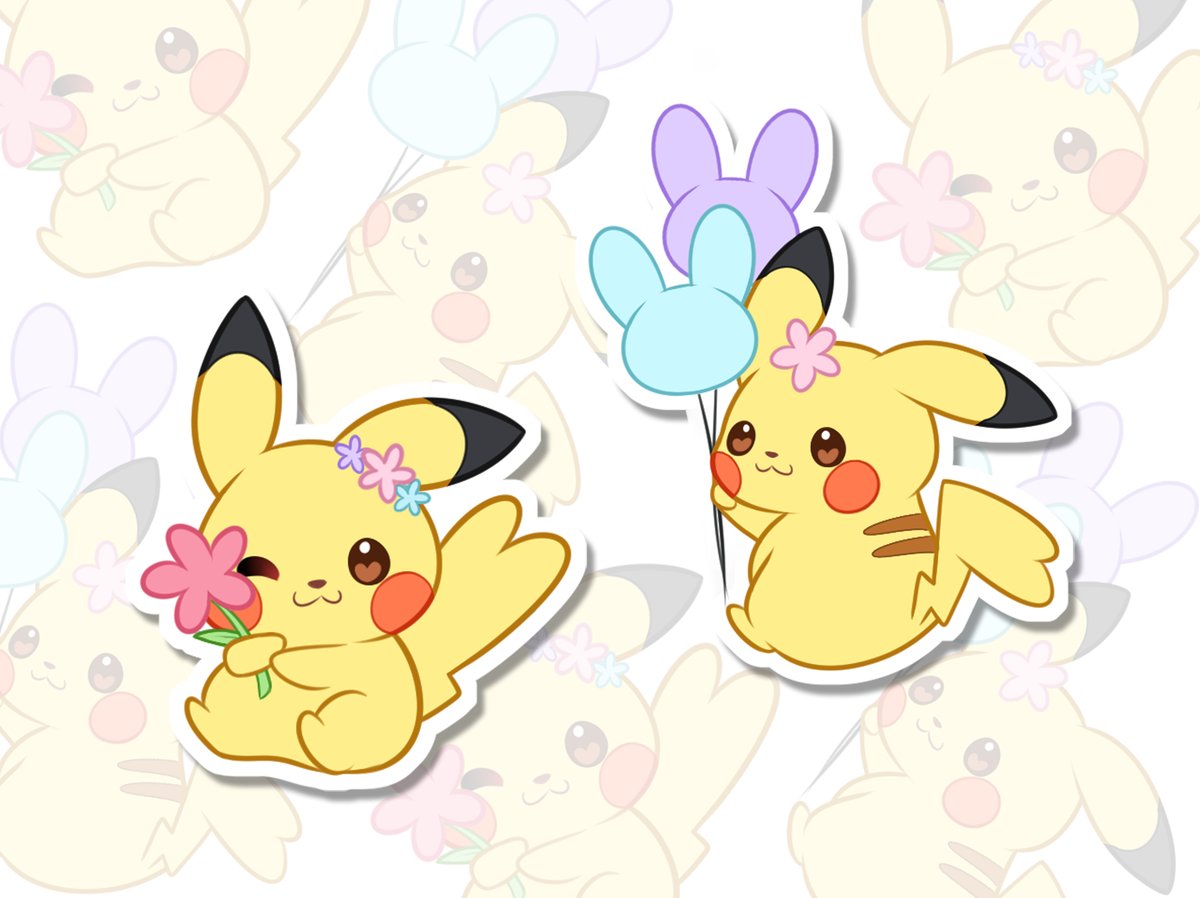 Spring Pikachu Sticker | MaeMunchiesCo