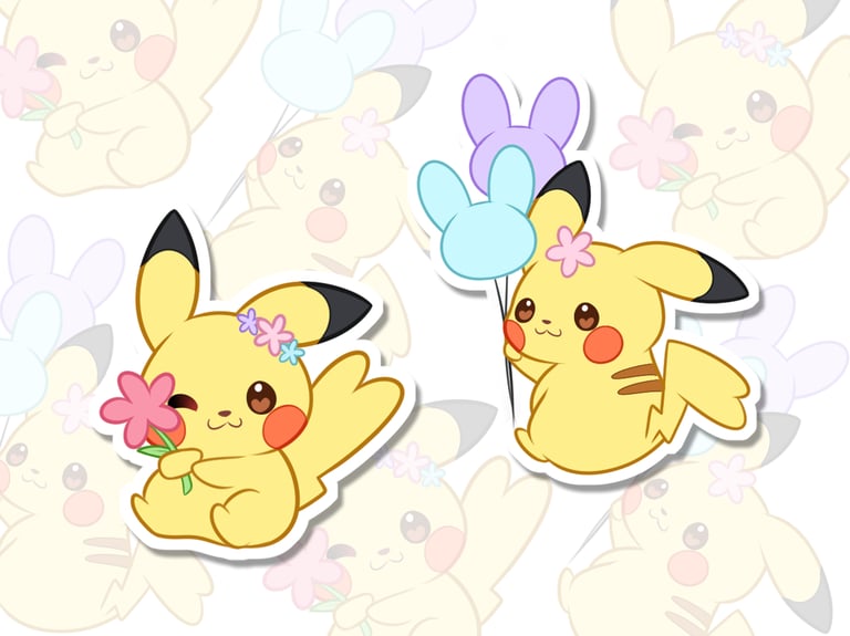 Spring Pikachu Sticker