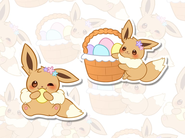 Spring eevee sticker maemunchiesco