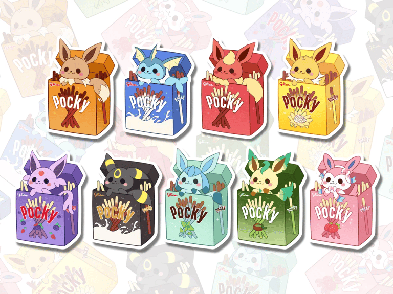 Eeveelution Pocky Sticker