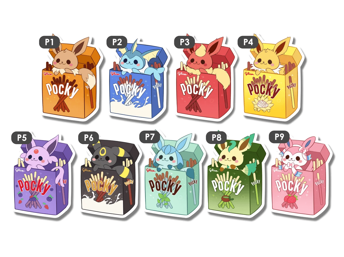 Pokémon Eeveelution Sticker Sheet 