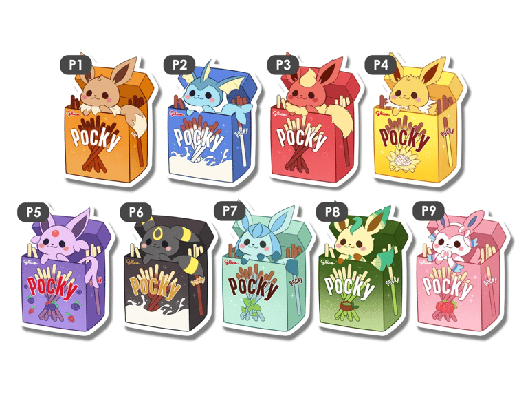 Eeveelution Pocky Sticker