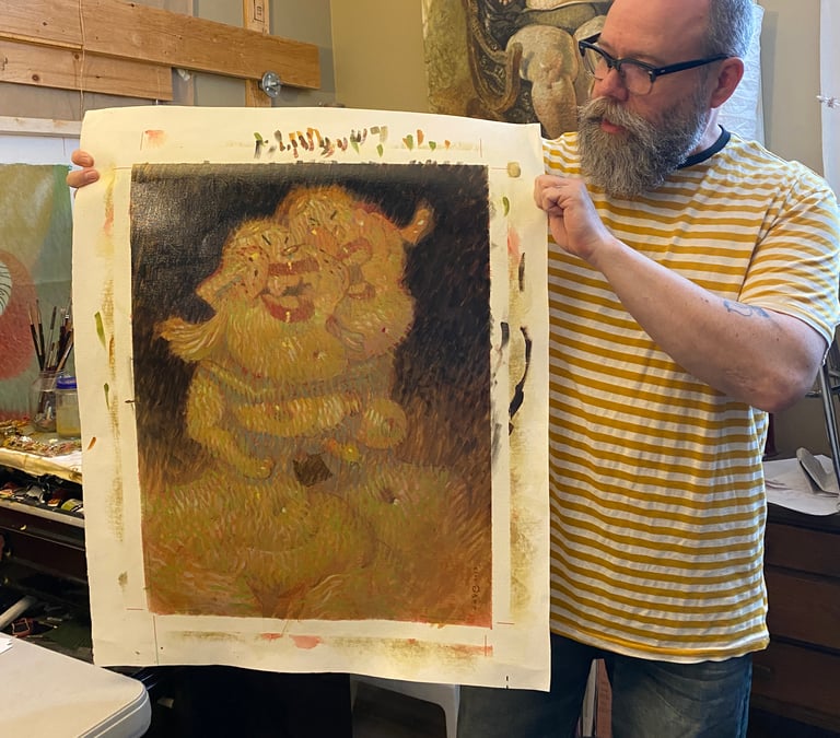 Two Girls oil sketch