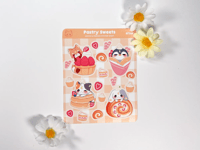 Image 1 of Pastry Friends Sticker Sheet #MFS008