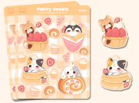 Image 2 of Pastry Friends Sticker Sheet #MFS008