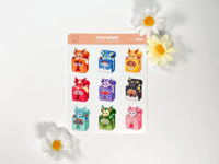 Image 1 of Pockymon Sticker Sheet #PKM001