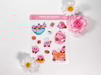 Image 1 of Kirby Breakfast Sticker Sheet #KB001