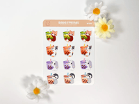 Image 1 of Boba Friends Sticker Sheet #MFS004