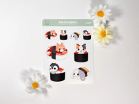 Image 1 of Sushi Friends Sticker Sheet #MFS003