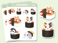 Image 2 of Sushi Friends Sticker Sheet #MFS003
