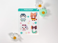 Image 1 of Beach Friends Sticker Sheet #MFS007