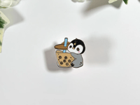 Image 1 of Dumpling Boba Enamel Pin