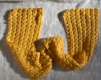 Image 3 of Yellow Crochet Scarf 