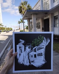 Image 2 of Old Miami Shit Art Print Black (12x12)