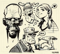Image 3 of Original Warm Up Ink Drawing Pages