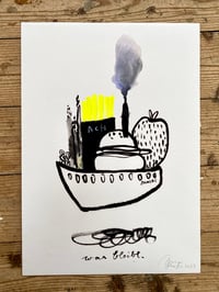 Kunstdruck - Snacki, das Snack-Boot 