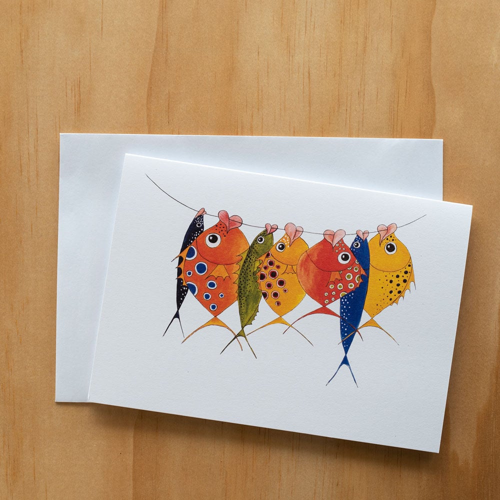 Image of Greeting card - More Happy Fish