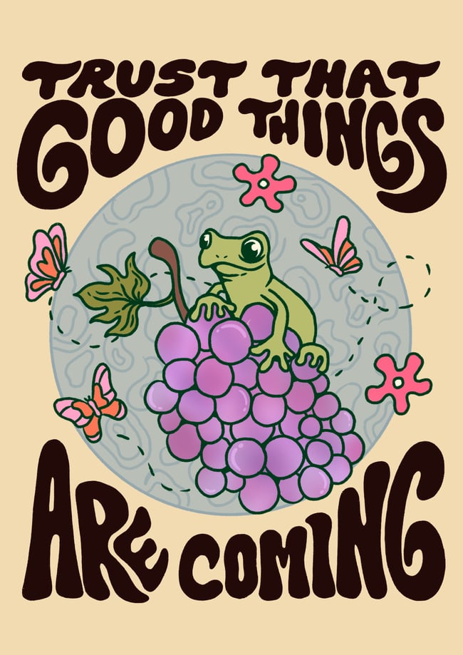 Good things frog - PRINT